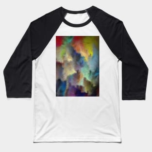 Falling Color Clouds Baseball T-Shirt